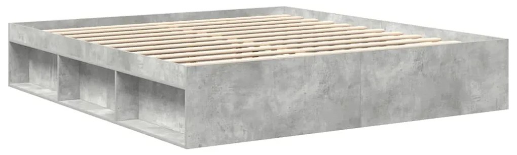 Estrutura de cama 200x200 cm cinza cimento
