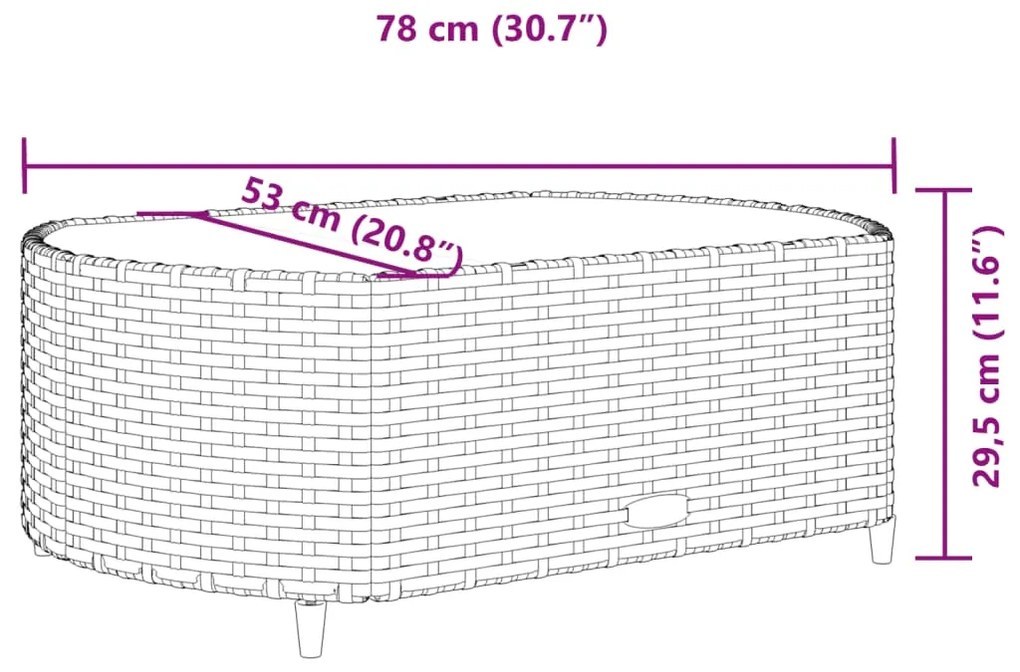 5 pcs conjunto sofás de jardim com almofadões vime PE preto