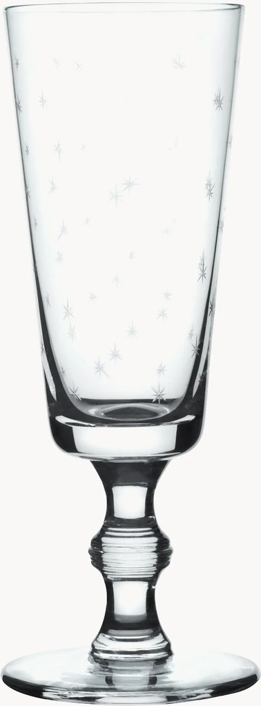 Copos de champanhe em cristal artesanal Stars, conjunto de 4
