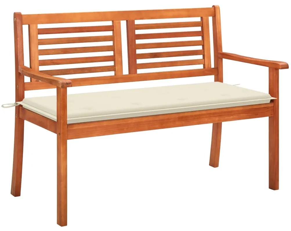 Banco de jardim 2 lugares c/ almofadão 120 cm eucalipto maciço
