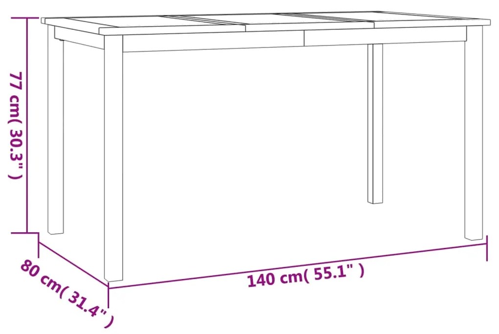 Conjunto de jantar para jardim 7 pcs madeira de teca maciça