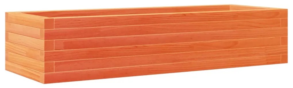 Vaso/floreira de jardim 110x40x23 cm pinho maciço castanho-mel