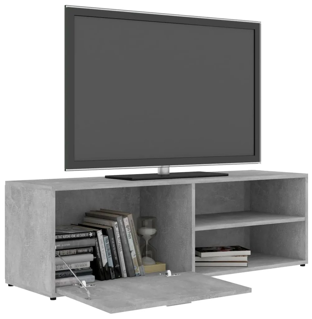 Móvel de TV 120x34x37 cm derivados de madeira cinzento cimento