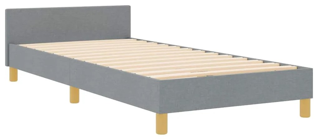 Estrutura de Cama vidaXL Cinza Claro 100x200 cm em Tecido