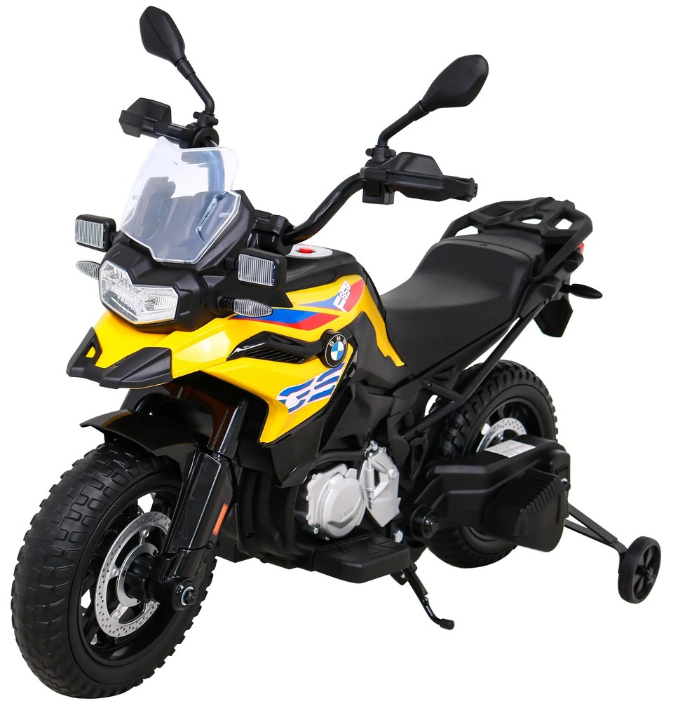 Mota elétrica para Crianças 12V BMW F850 GS Rodas Espuma EVA Amarela