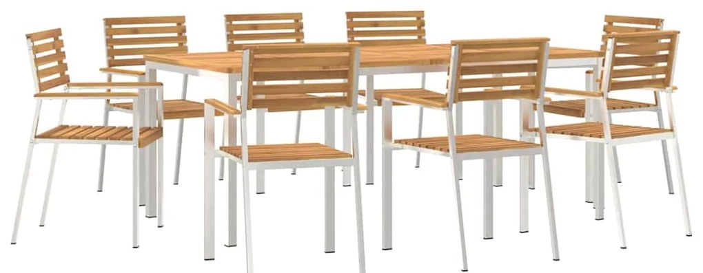 Conjunto de Jantar de Jardim 9 pcs