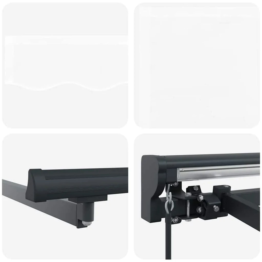 Toldo Retrátil Branco 400x300 cm Poliéster, Alumínio e Tecido