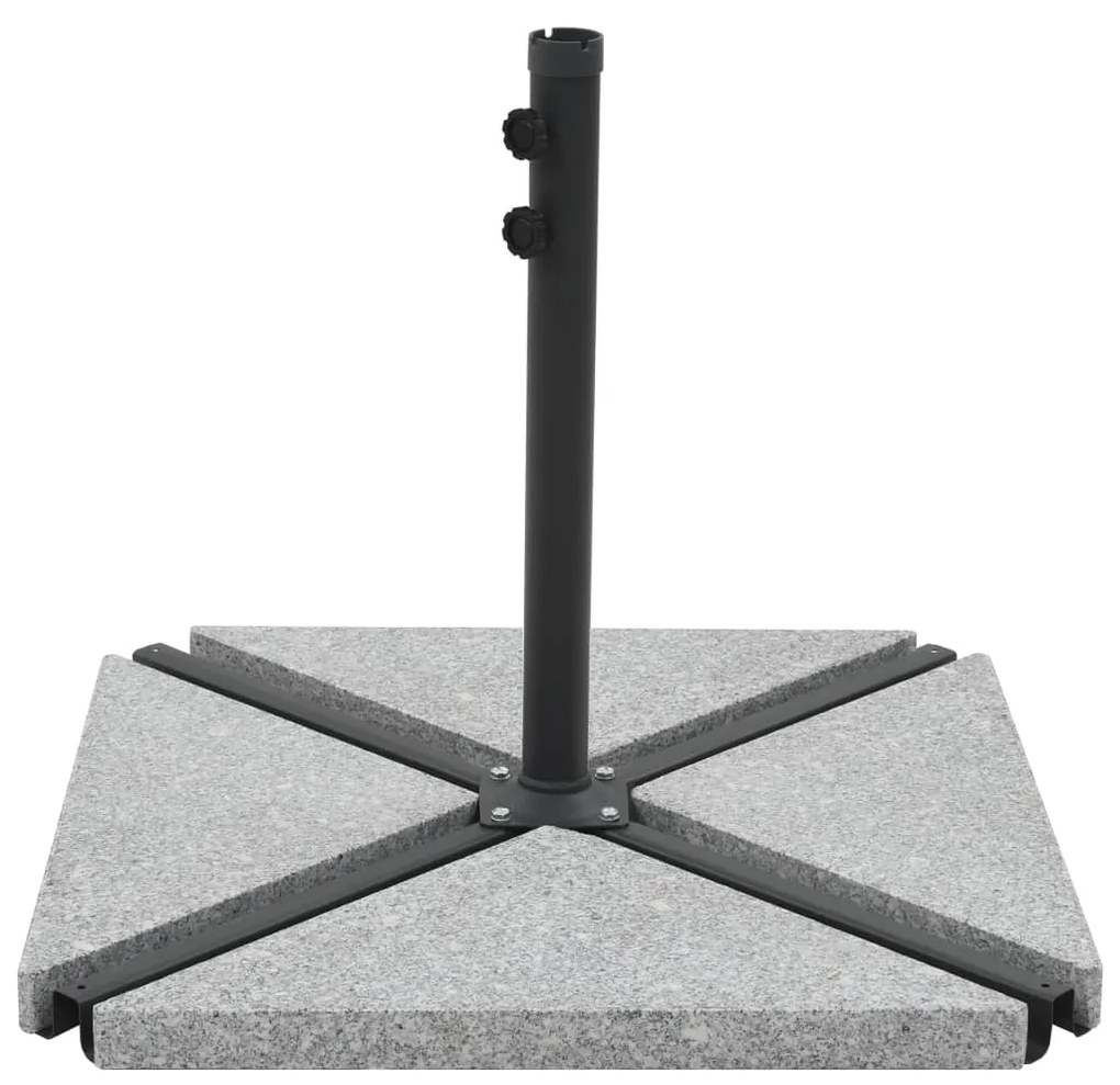 vidaXL Placas peso guarda-sol triangulares 4 pcs granito 60 kg cinzento