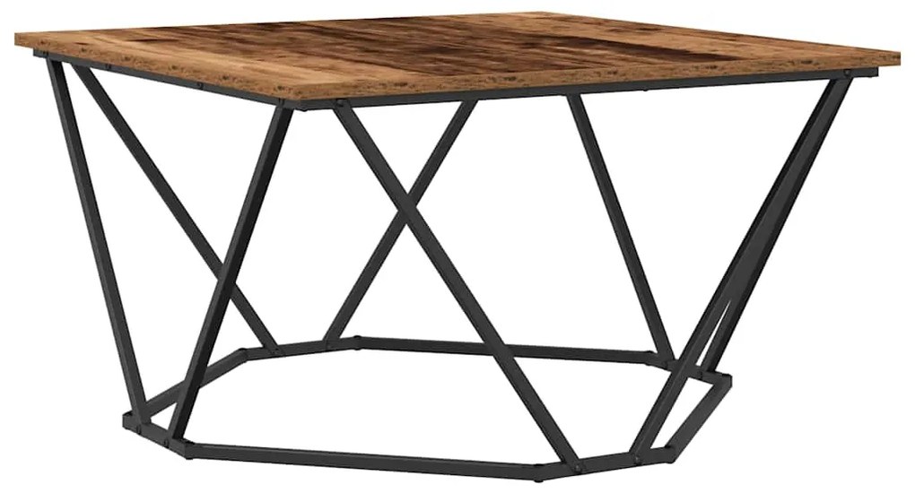 Mesa de Café Madeira Antiga 80x80x45 cm Madeira Engenharia