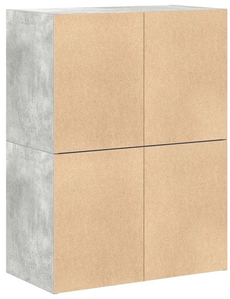 Armários com 2 gavetas 2 pcs 60x31x40 cm cinzento betão