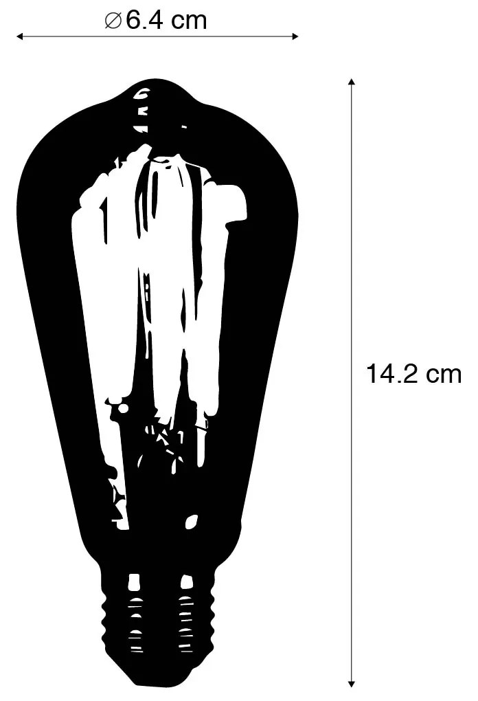 Conjunto de 5 lâmpadas LED inteligentes E27 dim para aquecer ST64 7W 806 lm 1800-3000K