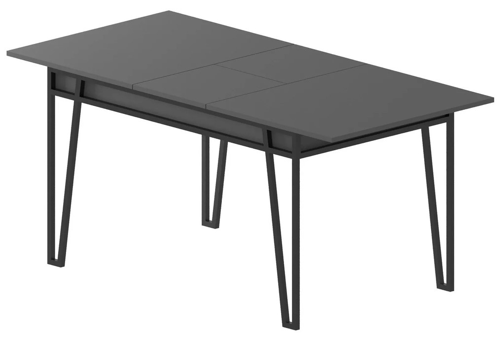 Mesa de Jantar Extensível "Pal" – Antracite – 132-170x80x76 cm – Desig