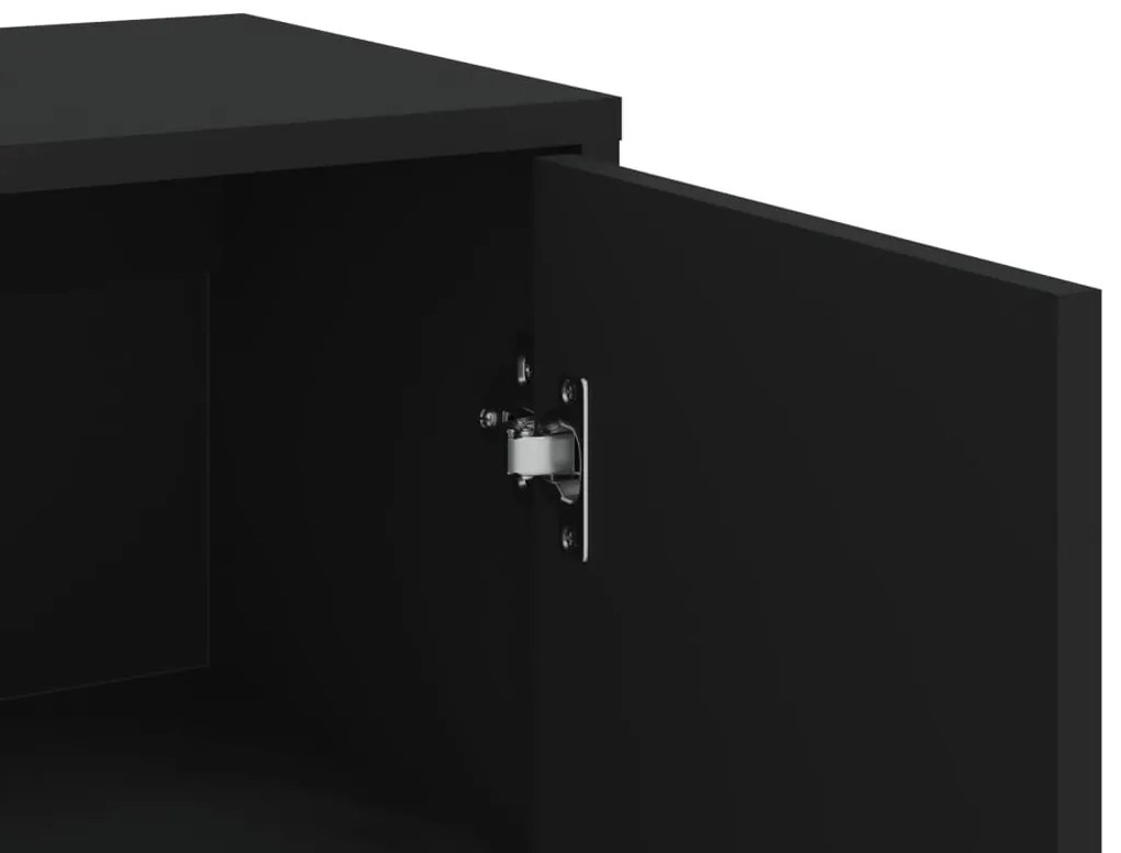 Aparadores 2 pcs 60x31x84 cm derivados de madeira preto