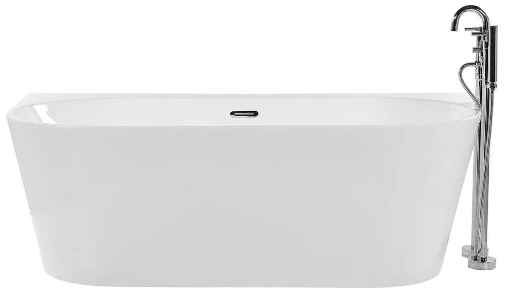 Banheira para parede em acrílico branco 170 x 80 cm HARVEY Beliani