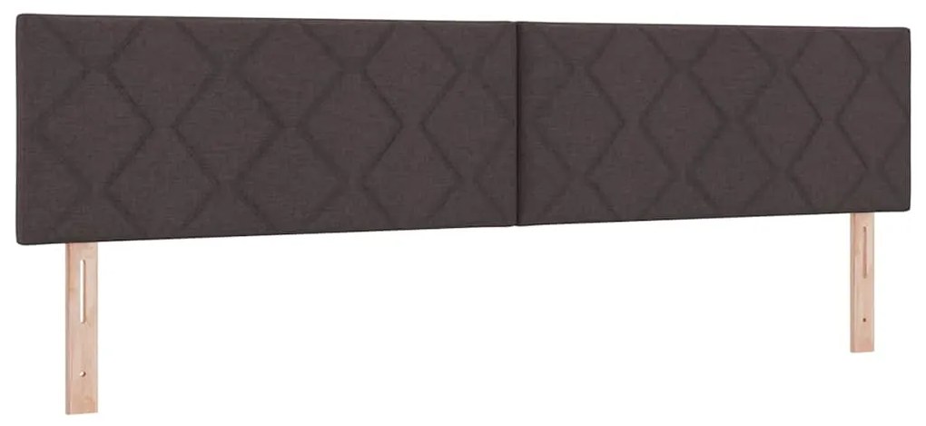 Cabeceira LED vidaXL Design Blocos de Diamante Castanho 200 cm Tecido