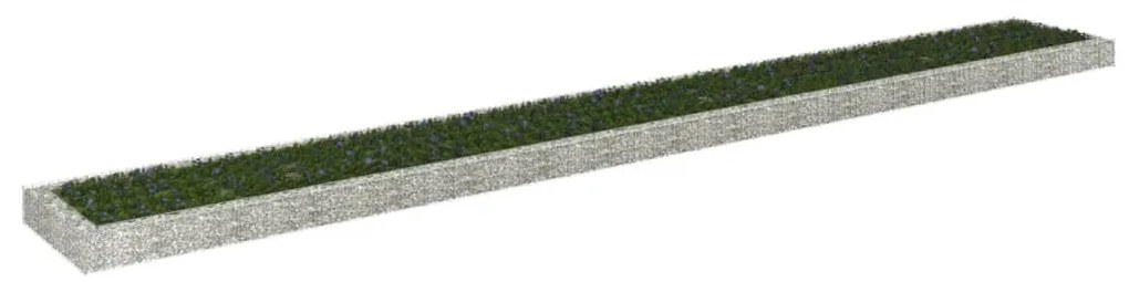 vidaXL Canteiro elevado/cesto gabião 800x100x20 cm aço galvanizado