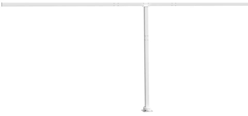 Conjunto de postes para toldo 600x245 cm ferro branco