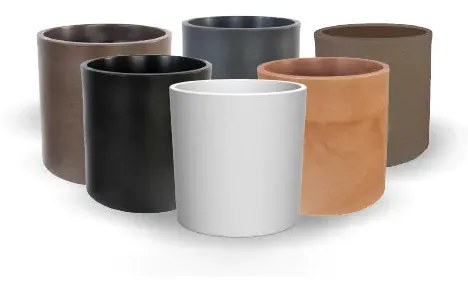 Vaso de flores colorido Polietileno CASA, JARDIM, RESTAURANTE, BAR HORTENSIA 30 ø30x 30 cm - Cinzento