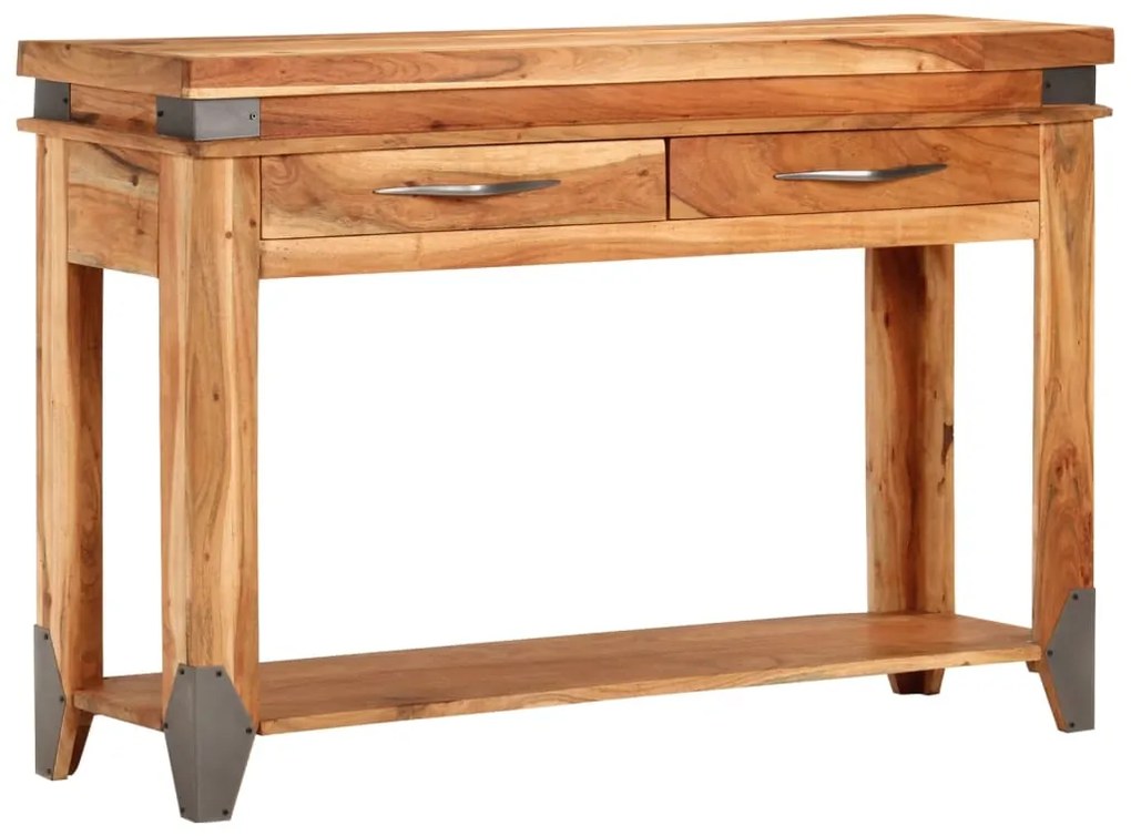 Mesa consola 110x34x74 cm madeira de acácia maciça