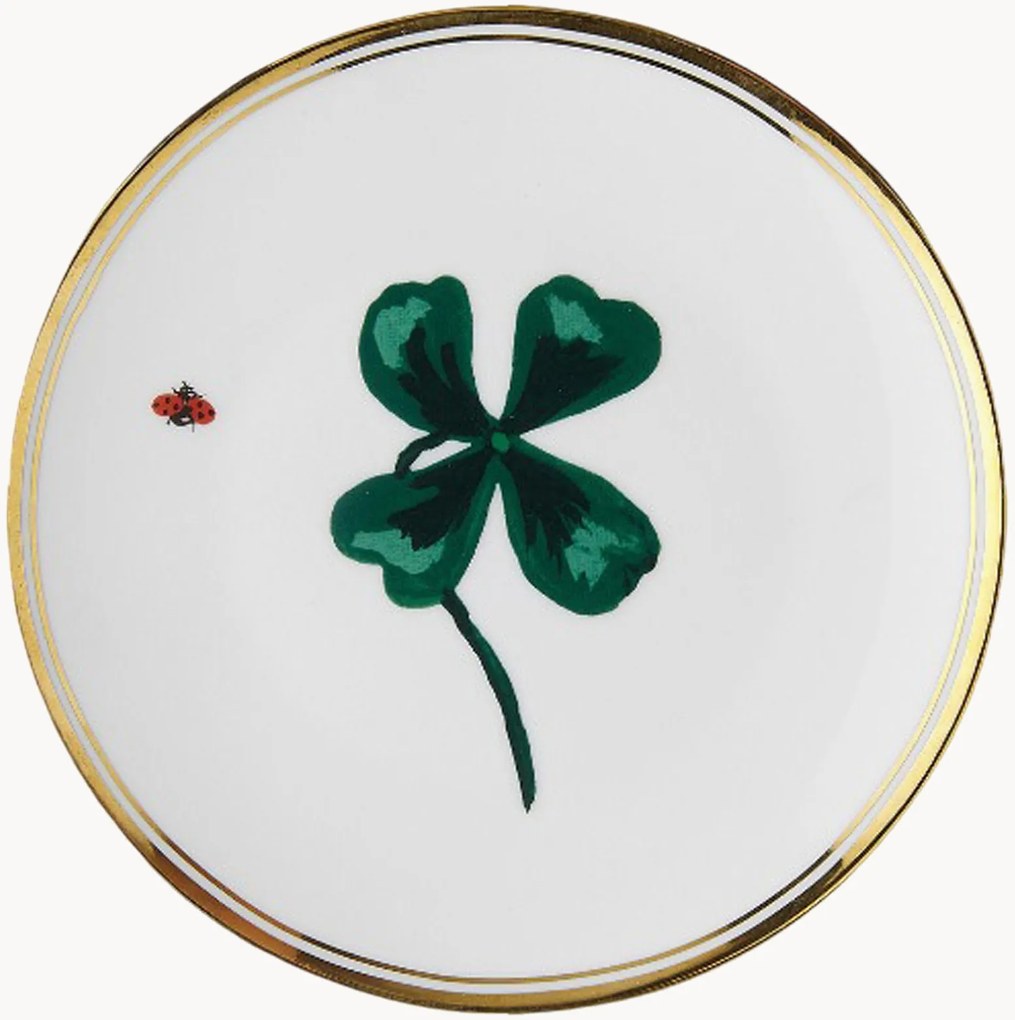 Prato de sobremesa em porcelana artesanal Tavola Scomposta