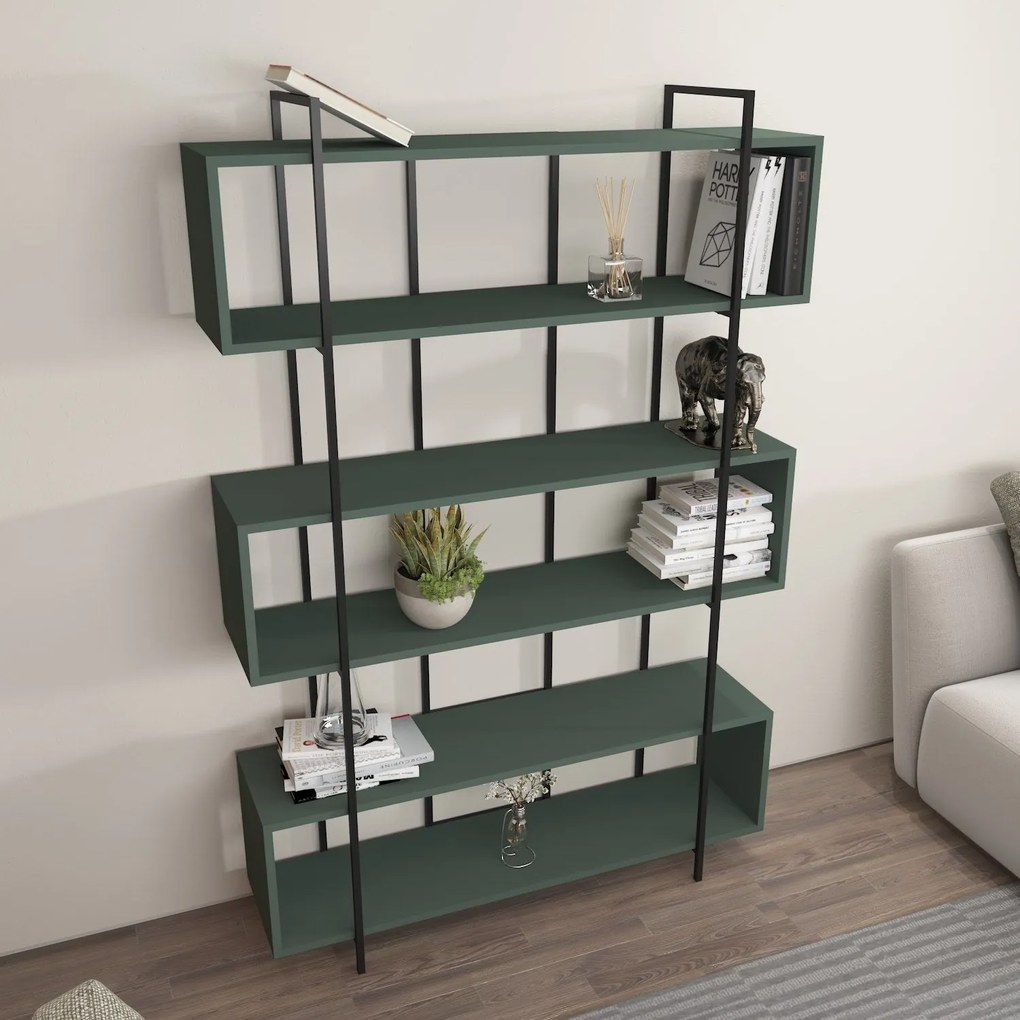 Estante Bruti – Verde e Preto – 120x180x29,6 cm