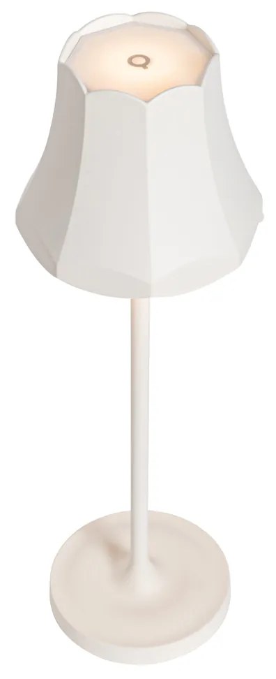 Conjunto de 2 Candeeiros de Mesa Retro Branco-Queimado Recarregáveis IP44 - Granny