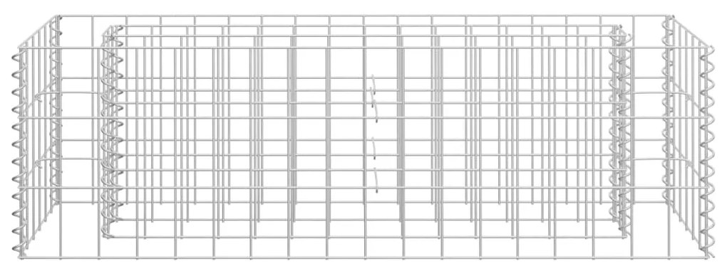 Canteiro elevado/cesto gabião 90x30x30 cm aço galvanizado