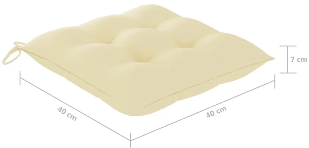 Cadeiras de exterior dobráveis 8pcs c/ almofadões acácia maciça