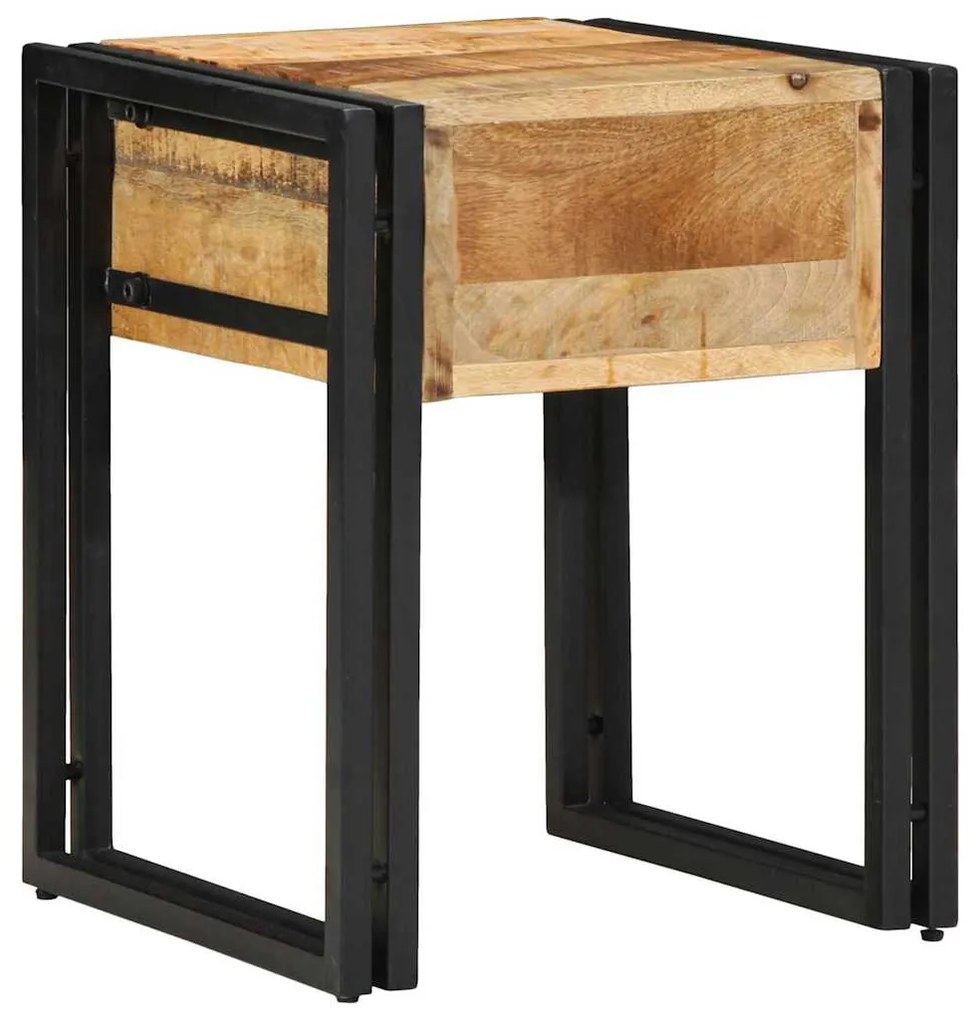 Mesa de Apoio vidaXL 40x40x50 cm Madeira de Mangueira Rústica
