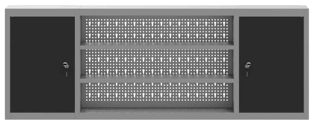 Armário para Ferramentas VidaXL Parede com Painel de Ferramentas Preto