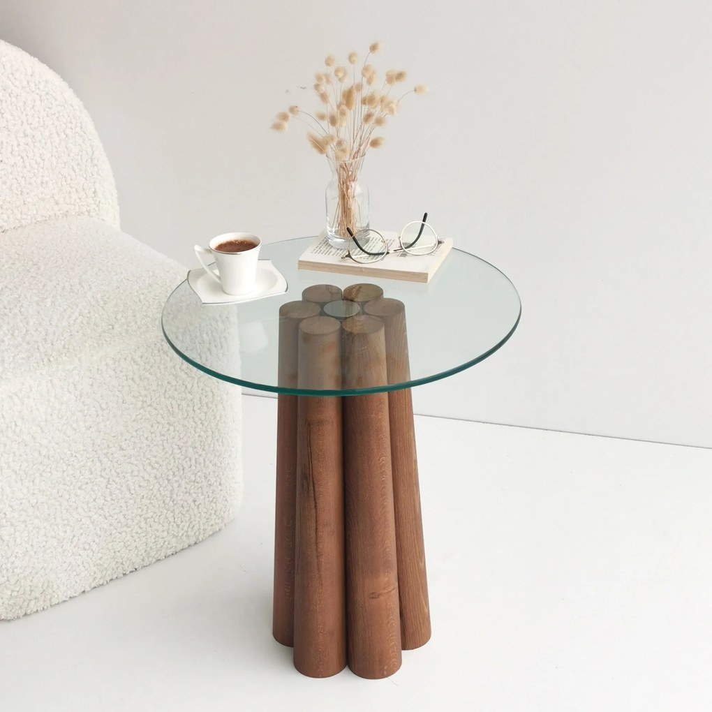 Mesa de Centro Pianeta – Nogueira – 45 cm x 50 cm x 50 cm