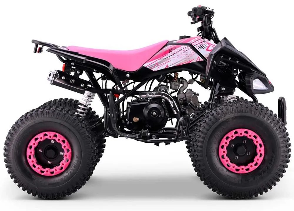 MINI MOTO 4 GASOLINA PARA CRIANÇAS 110cc PANTERA R8 automático com marcha atrás Rosa