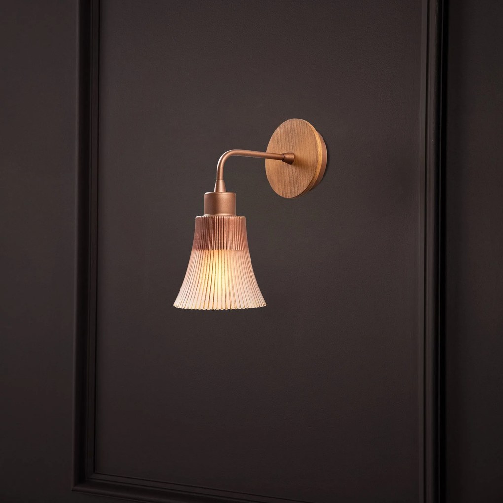 Aplique de Parede Foca – Cobre – Diâmetro 13 cm, Altura 28 cm