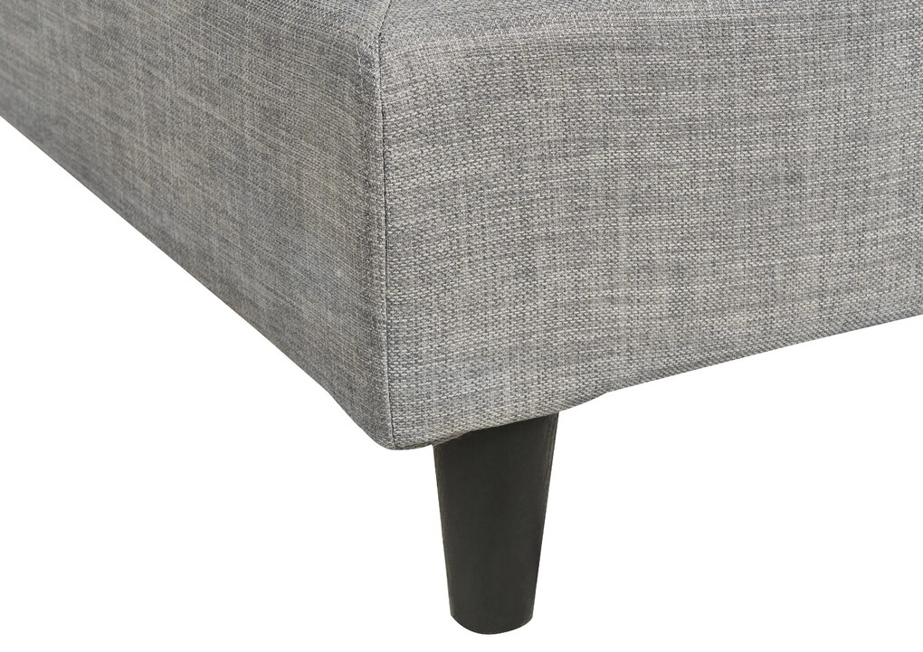 Capa em tecido cinzento claro 140 x 200 cm para cama FITOU	 Beliani