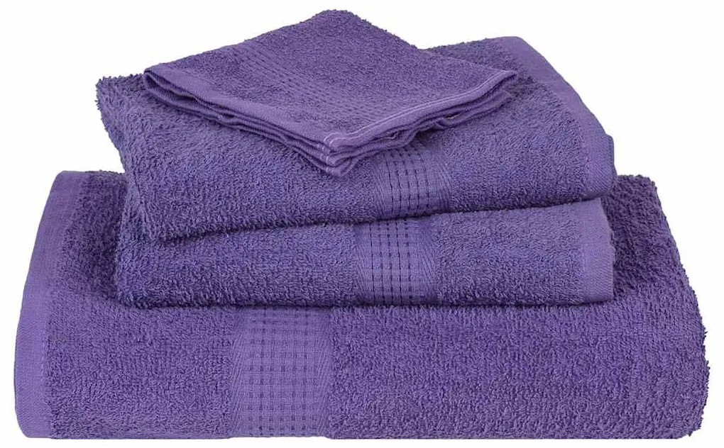 Toalhas de mãos 2 pcs 50x100 cm 360 gsm 100% algodão roxo