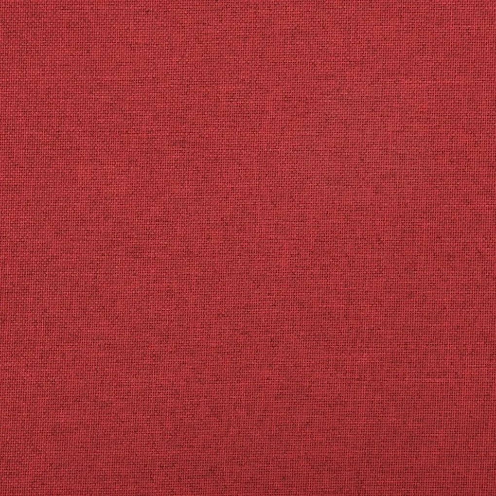 Banco de arrumação dobrável linho falso vermelho tinto