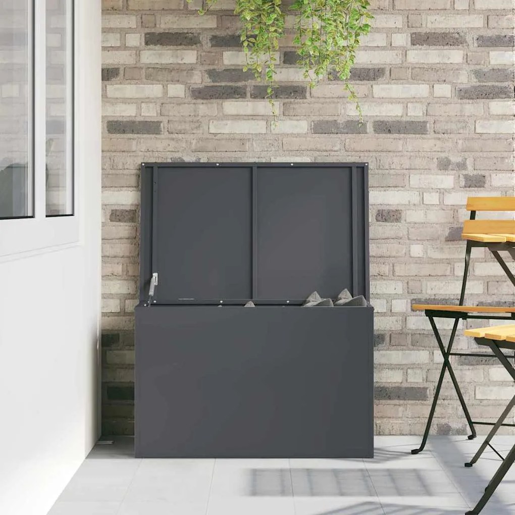 Caixa de Armazenamento Externa Antracite 80 x 50.5 x 50 cm