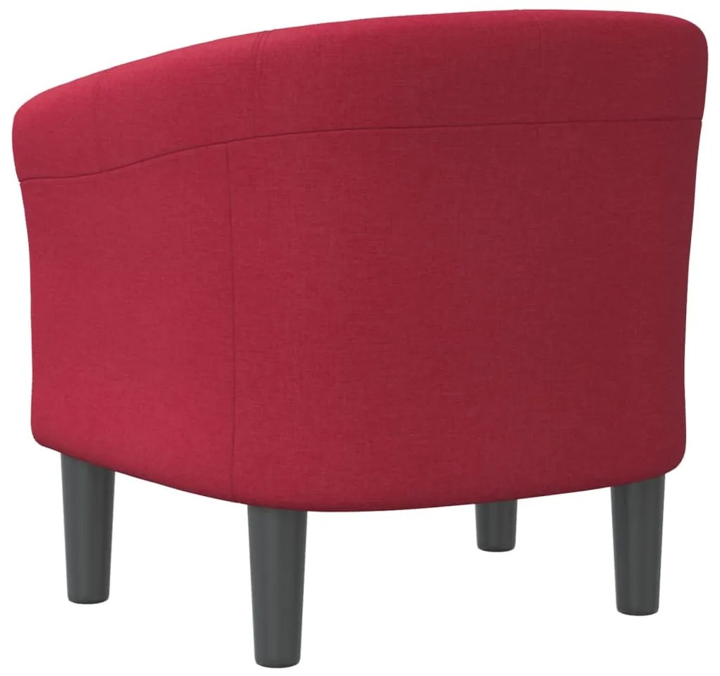 Poltrona tecido vermelho tinto