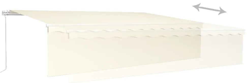Toldo retrátil manual com estore 6x3 m cor creme