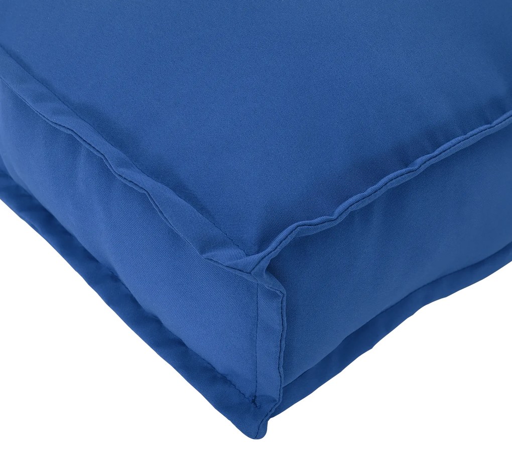Conjunto de Almofadas de Palete 2 Peças Azul Royal Tecido Oxford