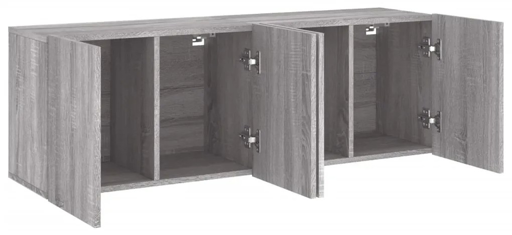 Móveis de parede para TV 2 pcs 60x30x41 cm cinzento sonoma