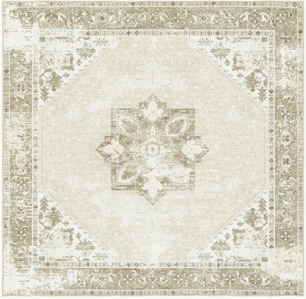 Tapete artesanal de pelo curto lavável Kushim