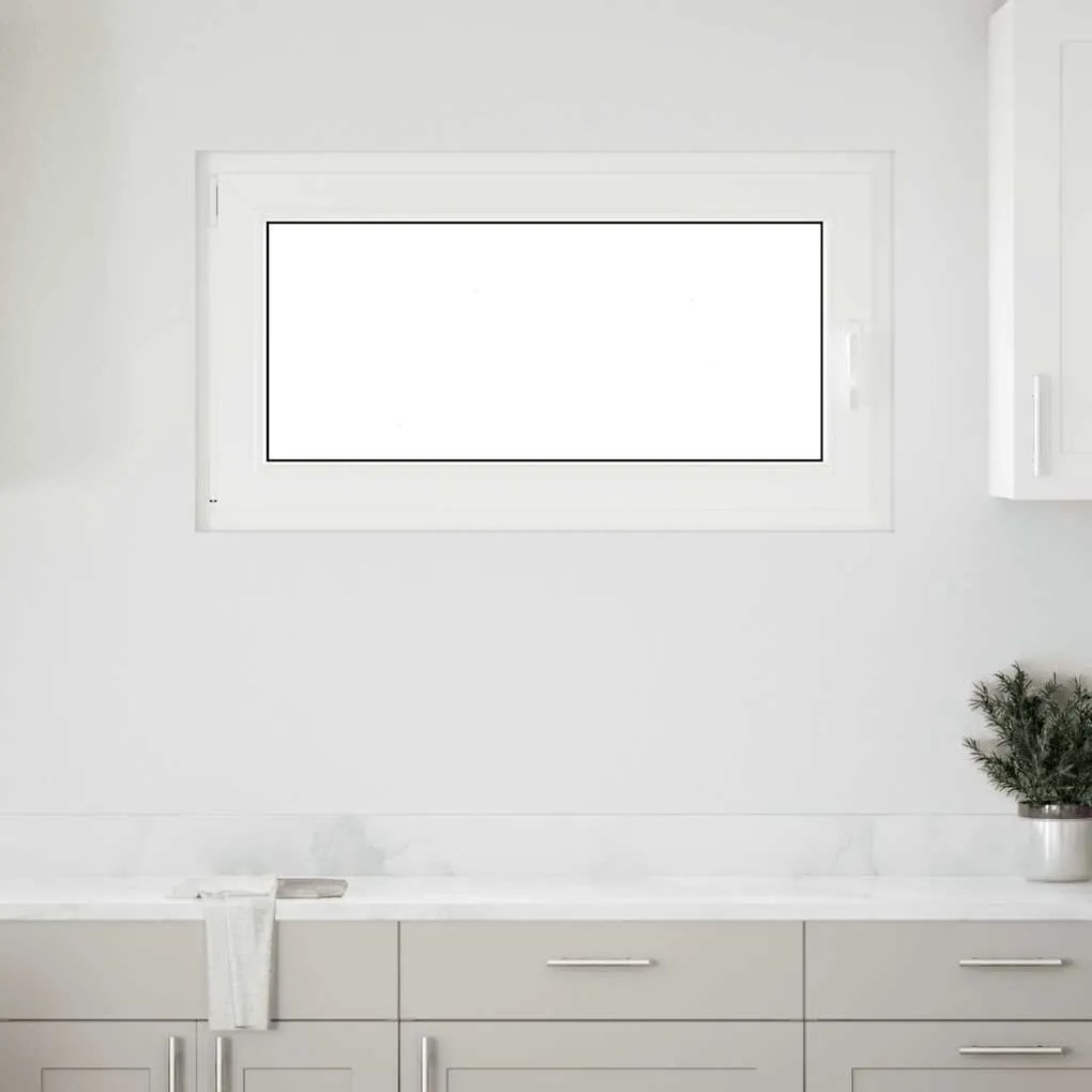 vidaXL Janela de porão "RISOR" 110x70 cm oscilobatente DIN esquerda branca