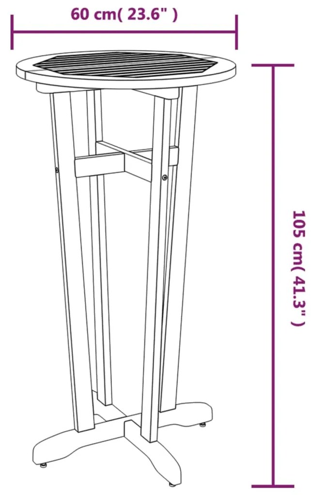 5 pcs conjunto de bar para jardim madeira de acácia maciça
