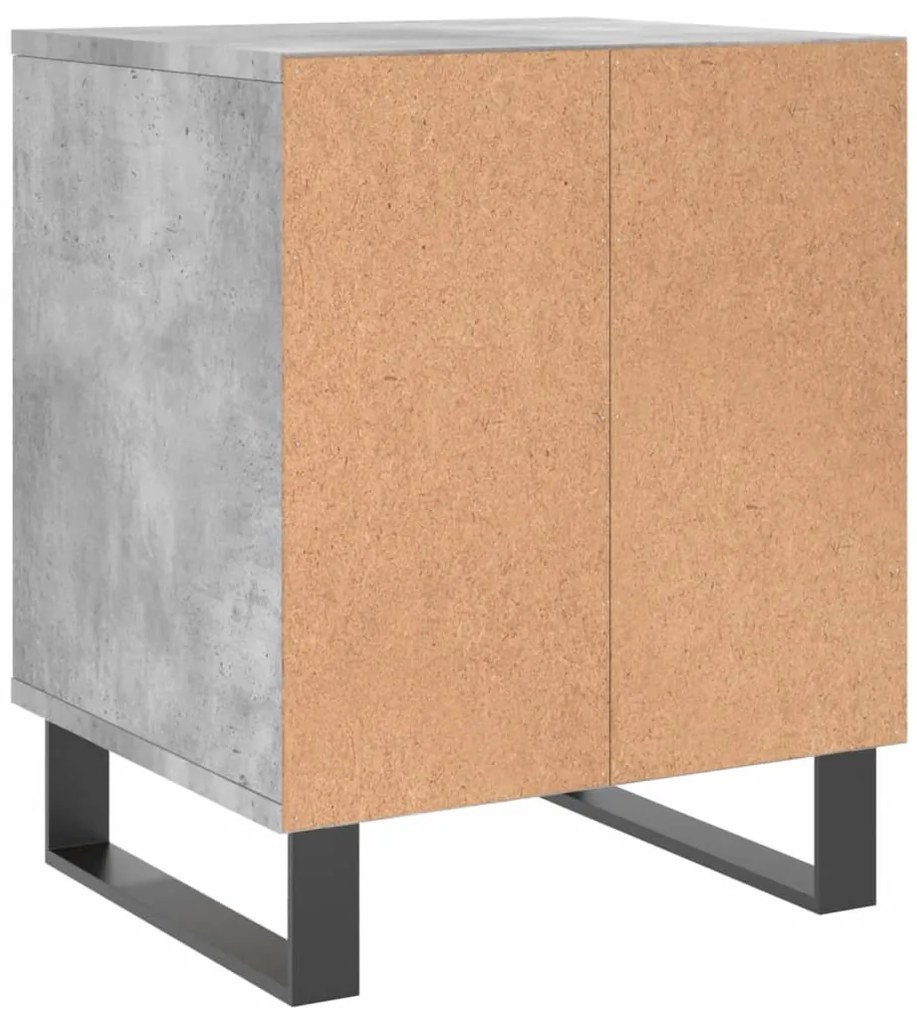 Mesas de cabeceira 2 pcs derivados de madeira cinzento cimento