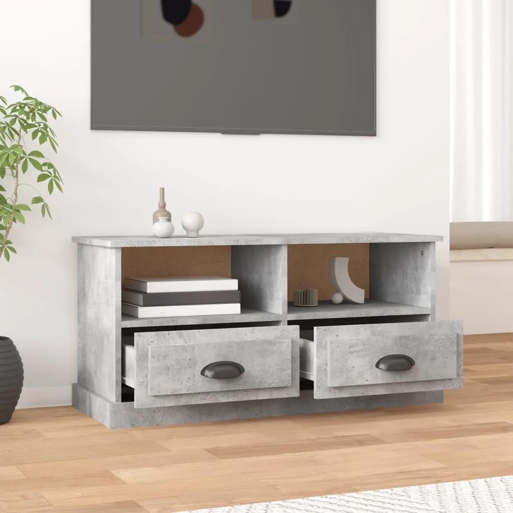 Móvel de TV 93x35,5x45 cm derivados de madeira cinzento cimento