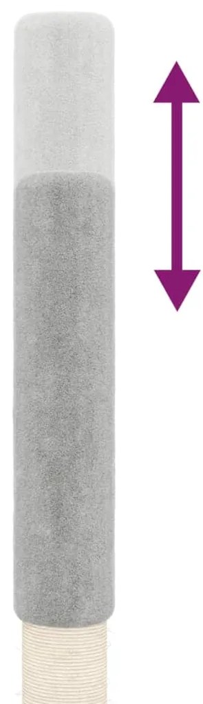 Árvore gatos altura ajust. chão-teto 263,5-289,5 cm cinza-claro