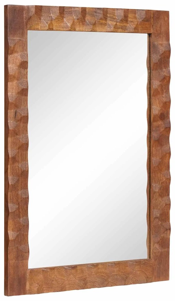 vidaXL Espelho de banheiro Liso Acabamento em Acácia Marrom