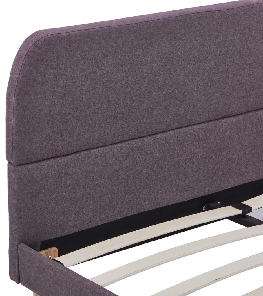 Estrutura para cama sem colchão Taupe Tecido 135x190 cm