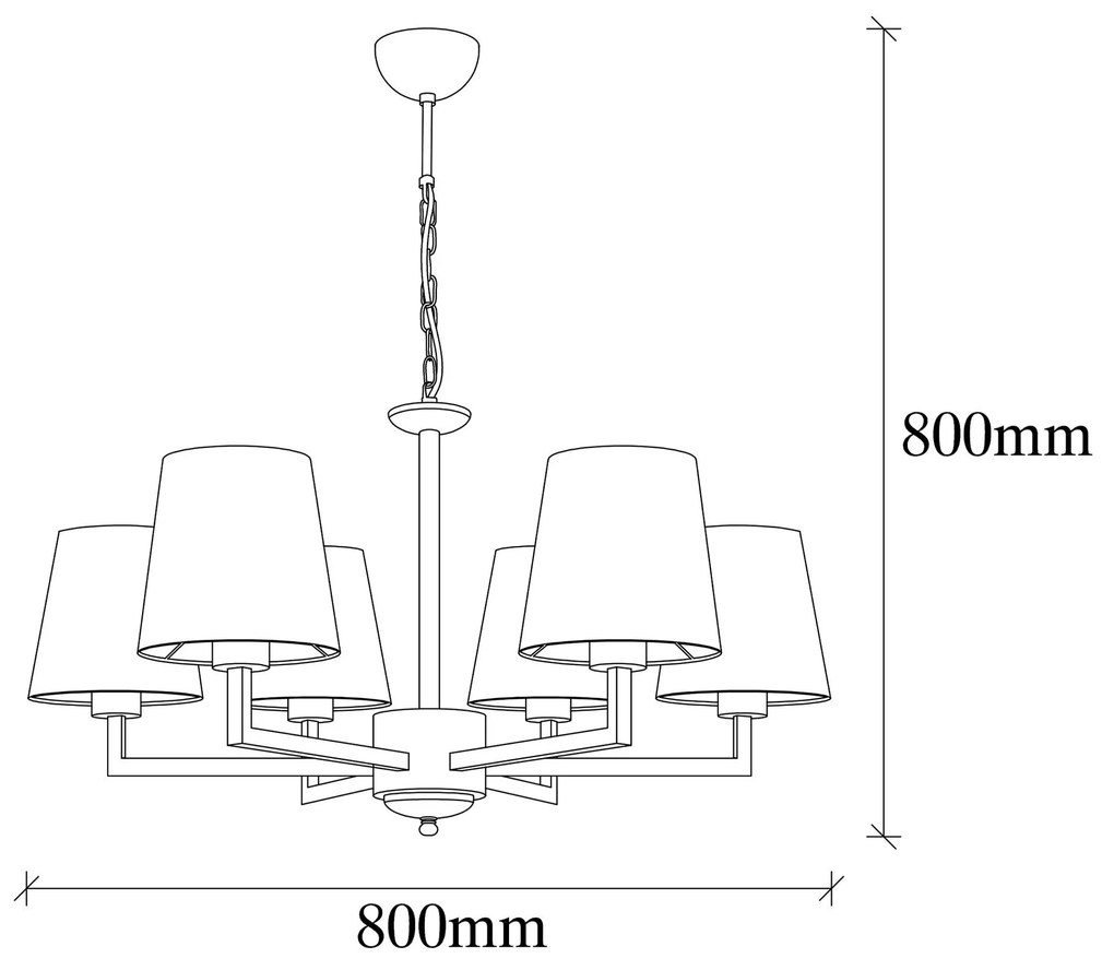 Candeeiro Chandelier Profil – Preto e Creme – 80 cm x 80 cm